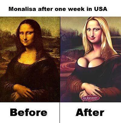 La Mona Lisa despues de una semana en EEUU